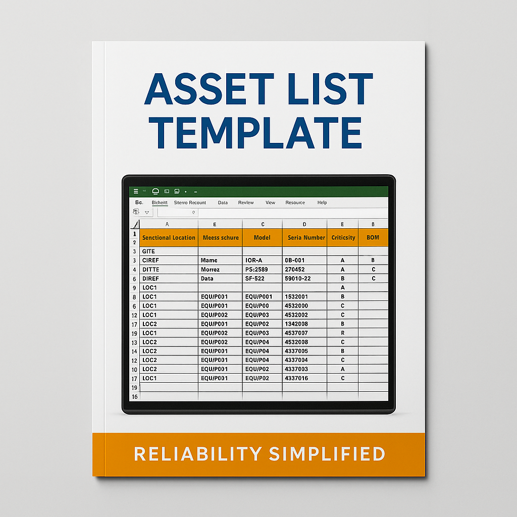 Asset List Template – Excel preview mockup